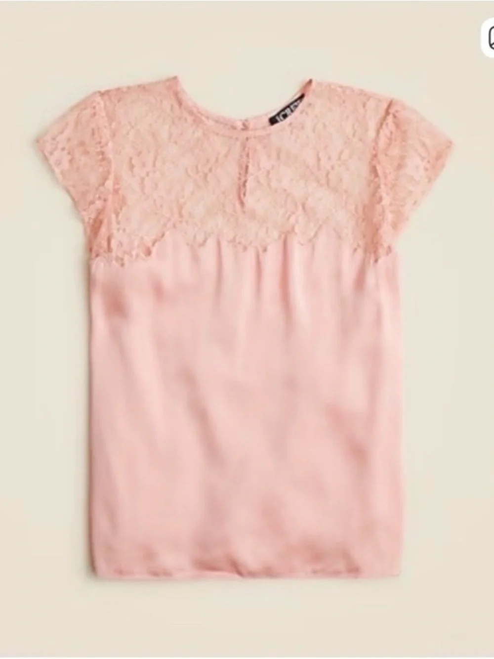 J. CREW Satin and Lace Blouse Size 3X